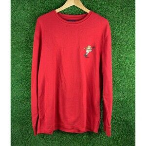 Polo Ralph Lauren Bear Thermal Shirt Waffle-Knit Long Sleeve Red Men's Size XL